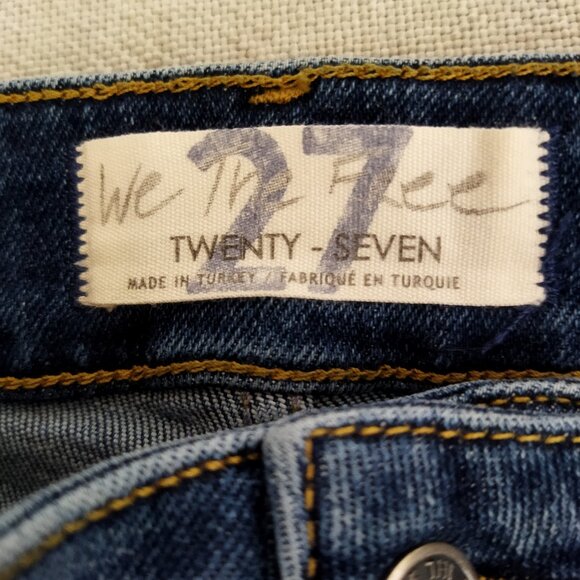 Free People Raw High Rise Jegging - Color Capri Blue - Size 27 - Picture 6 of 6